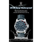 POEDAGAR Original Man Wristwatch Top Luxury Waterproof Luminous Date Week Watch For Men Quartz Sport Leather Men's Watches Reloj