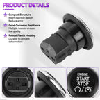 Keyless Go Start Stop Ignition Button Switch for Dodge Challenger Durango Grand Caravan Jeep Grand Cherokee 1FU931X9AC 33370101
