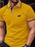 Nueva camiseta para hombre, Polo clásico de manga corta, camiseta informal de verano con solapa de botón, Polo informal de S-3XL súper grande