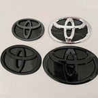 for Toyota RAV4 CAMRY COROLLA LANDCRUSER RAV4 VIOS SIENNA YARLS Modified Black Bottom Front Grille Badge Trunk Car Logo Suitable
