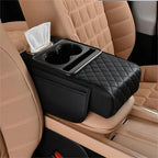 Car Center Console Cover, Leather Armrest Cover for Car, Universal Middle Console Cushion