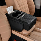 Car Center Console Cover, Leather Armrest Cover for Car, Universal Middle Console Cushion