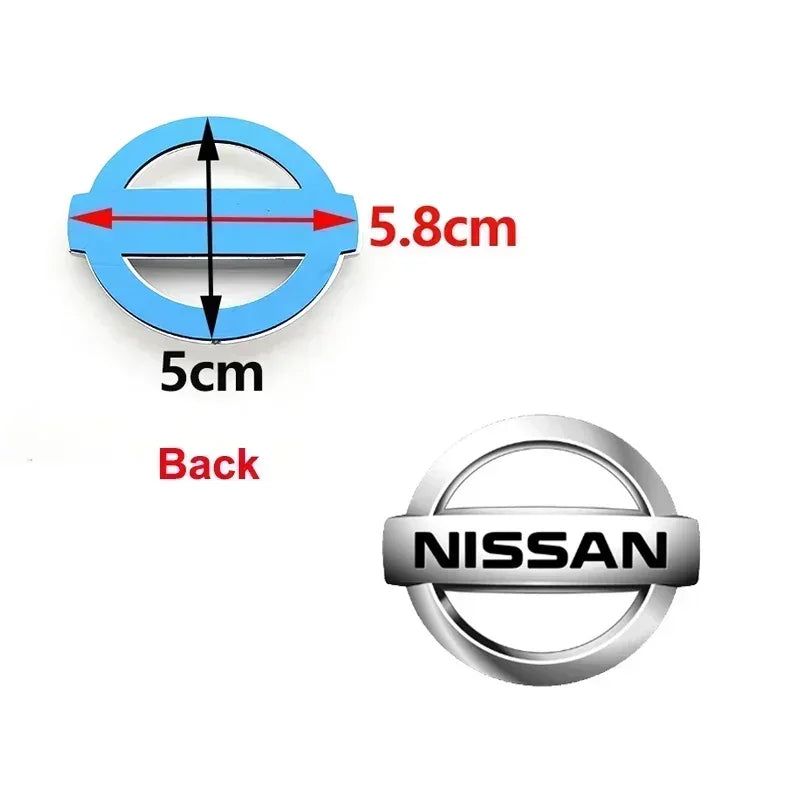 3D ABS New Emblem Car Front Rear Logo for Nissan Tiida Sentra Teana X Trail T30 T32 Almera Kicks Micra Qashqai J10 J11 Leaf Juke