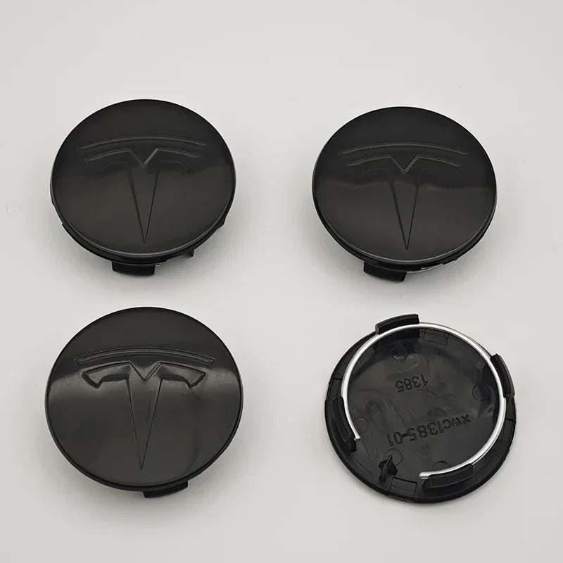 4Pcs 56mm ABS Tesla Wheel Center Hub Cap Emblem Logo Car Rims Cover Hubcap For Tesla Model 3 Y X S Original Badge Accessories