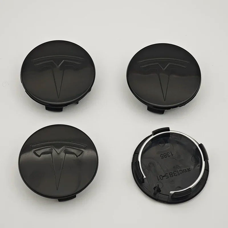 4Pcs 56mm ABS Tesla Wheel Center Hub Cap Emblem Logo Car Rims Cover Hubcap For Tesla Model 3 Y X S Original Badge Accessories