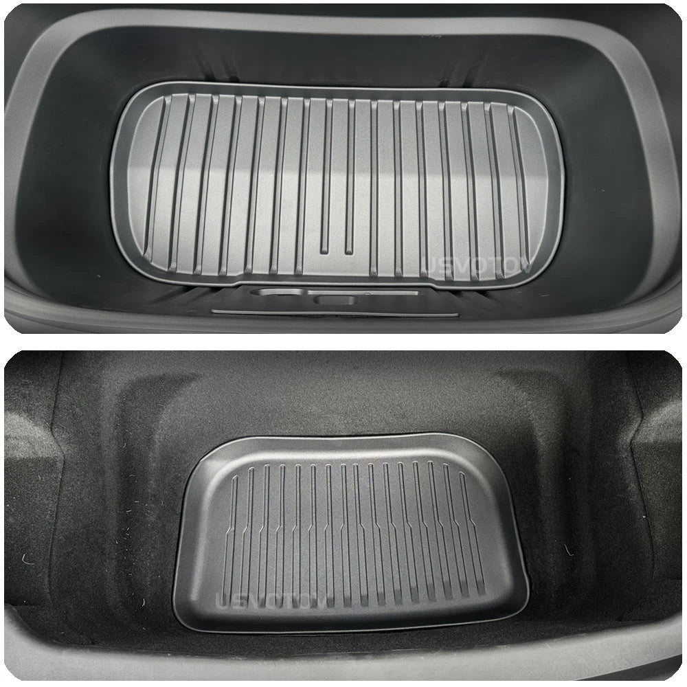 Floor Mats for Tesla Model Y 2025 2026 Juniper All Weather Trunk Mat Kick Pads Cargo Frunk Liners Seatback Protector Accessories