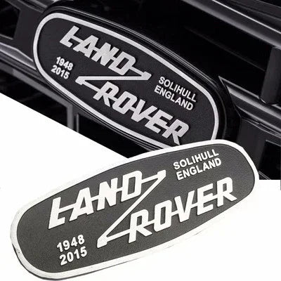 3D Metal Car Front Grille Emblem for Land Rover SOLIHULL ENGLAND Logo Sticker Defender 2015 Auto Badge Decoration Accessories