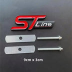 3D Metal ST Line Logo Car Front Grill Emblem Sticker Trunk Badge For Ford Kuga MK3 MK4 S Max Focus Puma Fiesta Accessories
