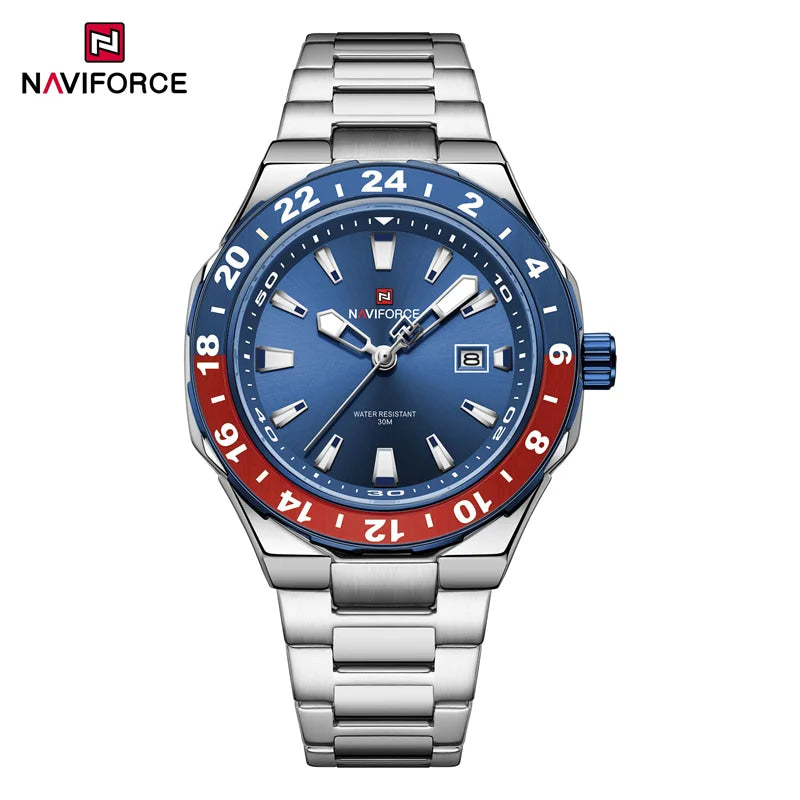 NAVIFORCE Luxury Watch for Men Quartz 3ATM Waterproof Stainless Steel Watches Business Fashion Men's Wristwatch2025