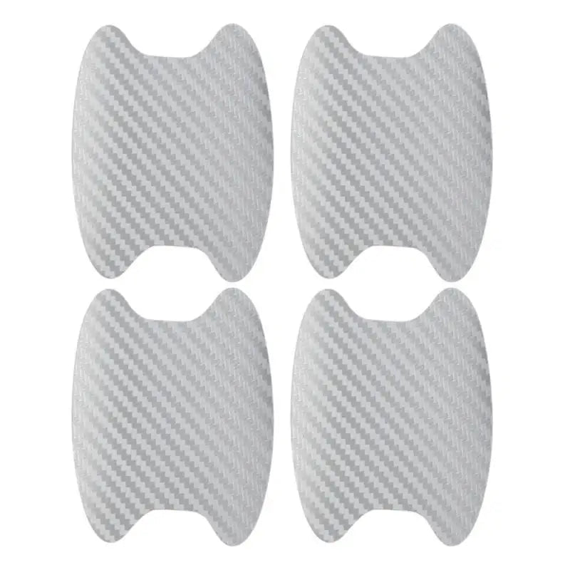 4 unids/set de molduras de estilo de coche, pegatina para puerta de coche, cubierta resistente a arañazos de fibra de carbono, piezas de película de protección de manija automática