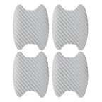 4 unids/set de molduras de estilo de coche, pegatina para puerta de coche, cubierta resistente a arañazos de fibra de carbono, piezas de película de protección de manija automática