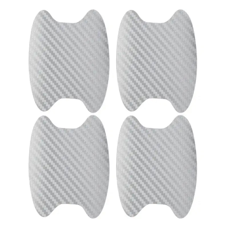 4 unids/set de molduras de estilo de coche, pegatina para puerta de coche, cubierta resistente a arañazos de fibra de carbono, piezas de película de protección de manija automática