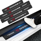 4Pcs Car Door Threshold Protector Sticker Emblem Decal Auto Accessories  For Dodge Durango Caliber Dakota Neon SXT Nitro Ram SRT