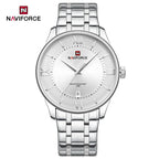 NAVIFORCE Men's Watch Classic Stainless Steel Strap 3ATM Waterproof Calendar Minimalist Dial Men's Chronograph Watch NF9272S