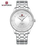 NAVIFORCE Men's Watch Classic Stainless Steel Strap 3ATM Waterproof Calendar Minimalist Dial Men's Chronograph Watch NF9272S