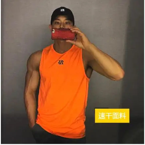 2024 newest Summer Gym Vest High Quality mesh Shirt Sleeveless T-shirts Men Tank Tops basketball running Fitness Sports Vest men