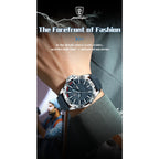 POEDAGAR Original Man Wristwatch Top Luxury Waterproof Luminous Date Week Watch For Men Quartz Sport Leather Men's Watches Reloj