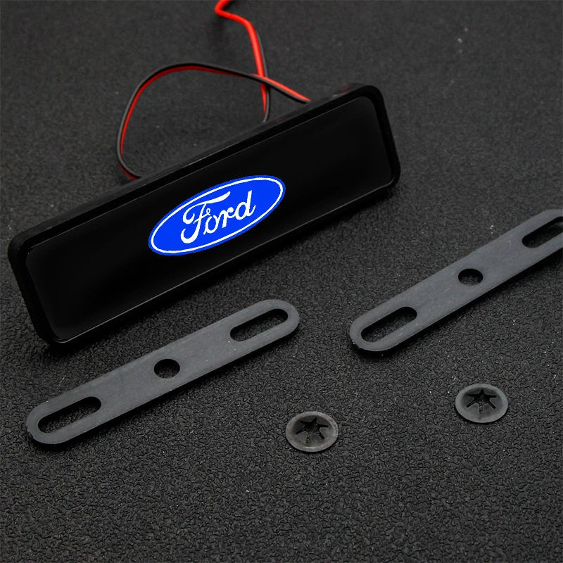 ABS Front Hood Grille LED Light Emblem Badge For Ford Focus MK2 MK3 Fiesta MK7 Ranger Mondeo S-MAX Kuga Mustang Accessories