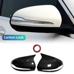 For Mercedes Benz C GLC S E Class W205 X253 W222 W213 W238 carbon Black Side Rearview Mirror Cover Caps Shell LHD RHD