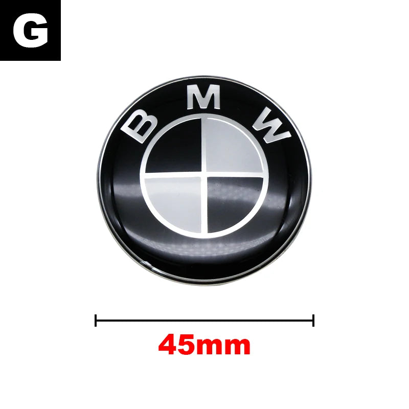 45mm 47mm Steering Wheel Center Emblem Badge Sticker For BMW E39 E46 E60 E87 E90 E92 F10 F20 F30 G20 Interior Decoration