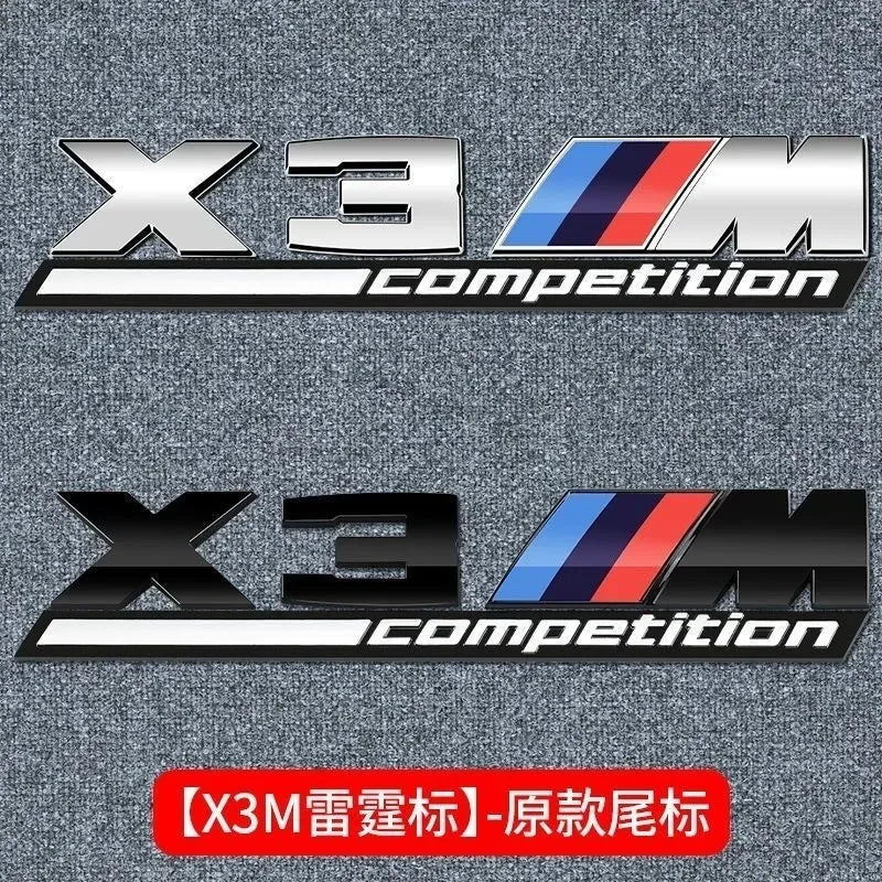3D Metal Car Body Side Badge Body Rear Trunk Decor Sticker Modification For BMW M X1 X2 X3 X4 X5 E84 F26 E83 F25 E53 E70 E71 G02