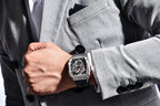PAGANI DESIGN skeleton Watch Sapphire YS012 Automatic Men’s Quartz Watch Silicone Square Clock Waterproof Relogio Masculino
