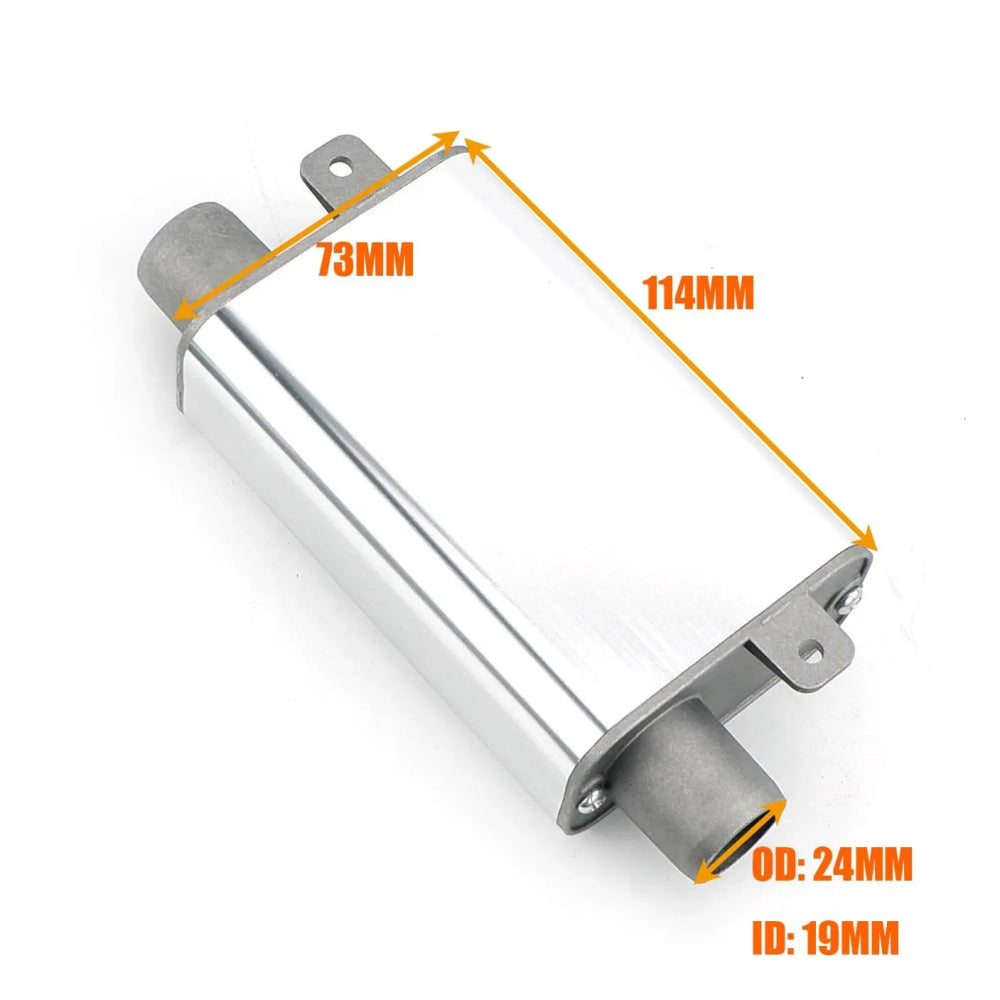 24mm Muffler Noise Reducer S Curved Air Diesel Parking Heater Exhaust Pipe Aluminum Alloy Small Size For Car Truck Camper VAN