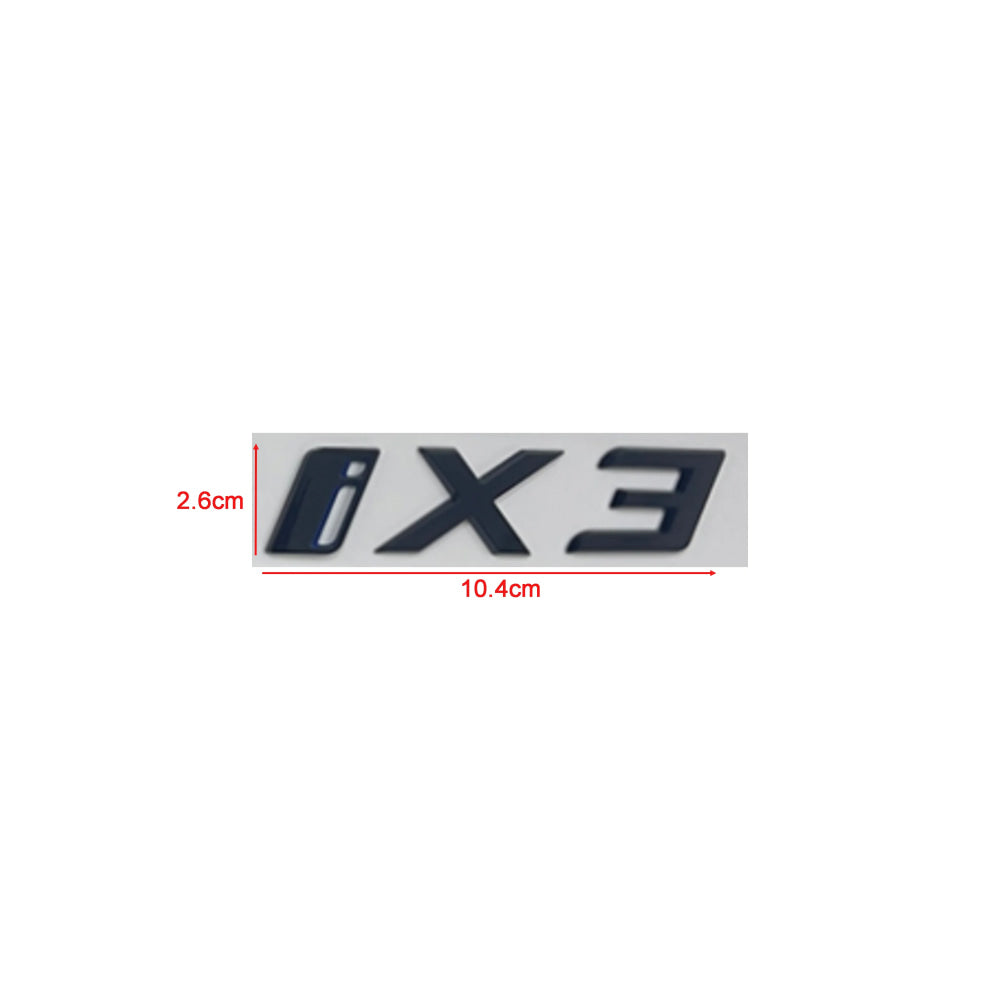 ABS Letters Numbers Glossy Black ix i3 i4 i7 iX ix3 iX4 ix7 Emblem for BMW X1 X3 X5 X6 GT Car Rear Logo Badge Sticker