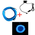 Lámpara decorativa Led para Interior de coche, tira de neón con cableado EL para coche, luz ambiental Flexible, USB, diodo de ambiente de fiesta, 1M/3M/5M