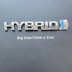 3D Metal HYBRID Logo Side Fender Rear Trunk Emblem Badge Car Sticker Decals For Toyota Prius Camry Crown Auris Rav4s TRD