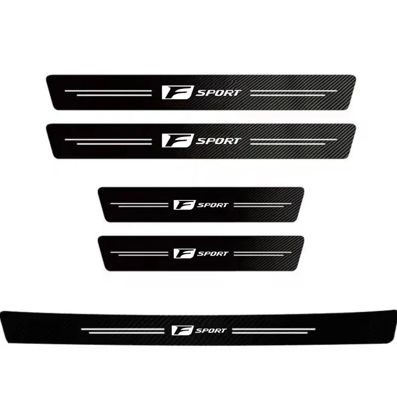 1/4/5Pcs Carbon fiber automotive parts car threshold stickers For Lexus F SPORT IS250 IS200 CT200h GS300 LS430 RX450h ERX400h