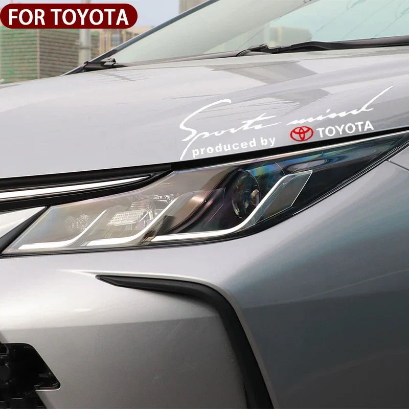 1Pcs Sport Design Car Front Head Light Eyebrow 3D Sticker Emblem For  Toyota TRD Camry RAV4 Land Corolla Levin Yaris Aygo Hilux