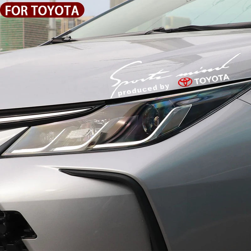 1Pcs Sport Design Car Front Head Light Eyebrow 3D Sticker Emblem For  Toyota TRD Camry RAV4 Land Corolla Levin Yaris Aygo Hilux