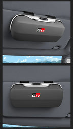 Car Eyewear Case Box Sunglasses Holder Sun Visor Storage Protective Frame Box Glasses Clip For Toyota GR Sport Rav4 Yaris Camry