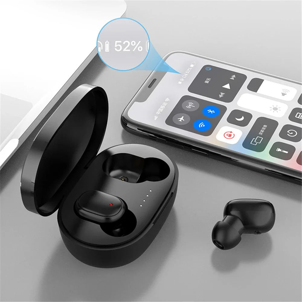 A6S Wireless Bluetooth Earphones - Sport Touch Control Headset With LED Display Stereo Sound For Xiaomi Huawei