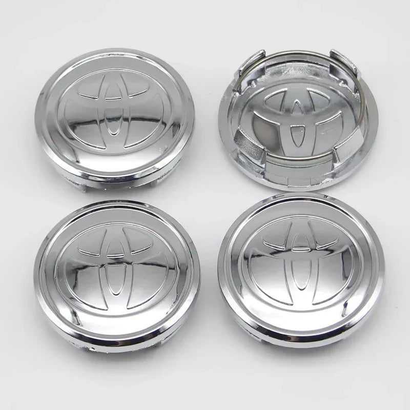 4pcs 57mm+62mm Car Tyre Wheel Center Hub Cap Badge For Toyota C-hr Prado Rav4 Yaris Hilux Prius Avensis Corolla Camry crown