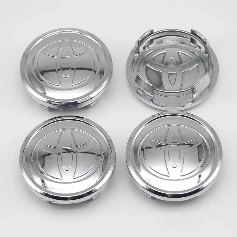 4pcs 57mm+62mm Car Tyre Wheel Center Hub Cap Badge For Toyota C-hr Prado Rav4 Yaris Hilux Prius Avensis Corolla Camry crown
