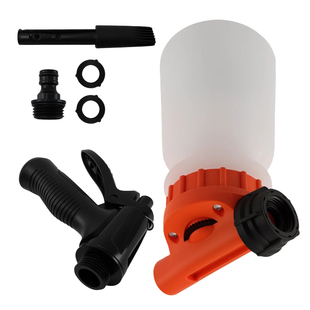 1L Car Wash Foam Cannon Snow Foam Lance Quick Connector for Most Hoses