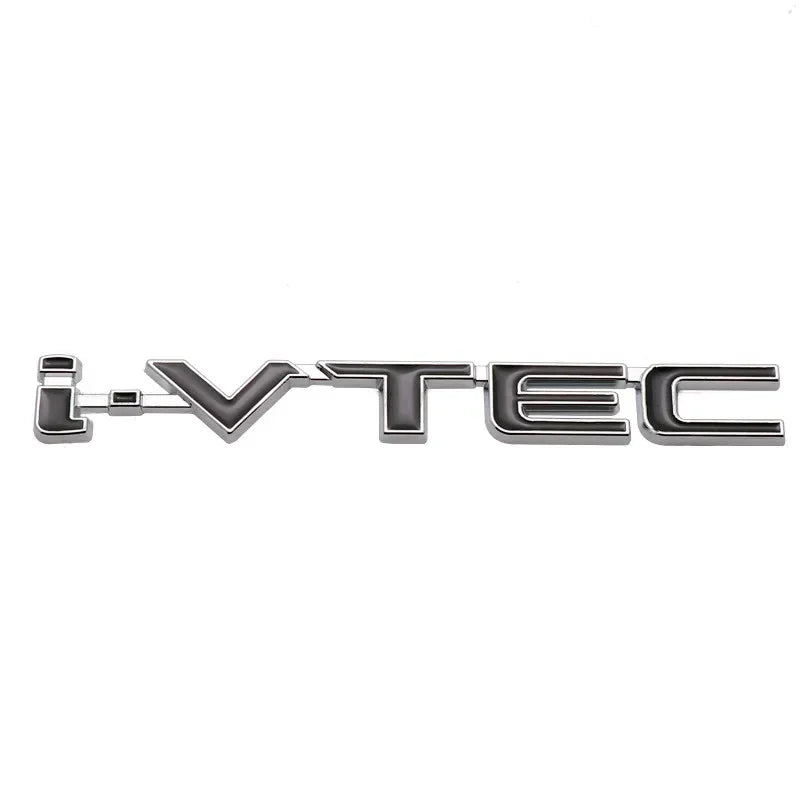 3D Chrome Metal Car Letters Rear Trunk Badge Emblem IVTEC Logo I VTEC Sticker For Honda City Civic Accord Jazz CRV  Accessories