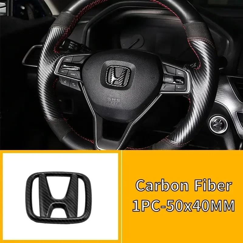 ABS Car Steering Wheel Logo Emblem Cover Sticker for Honda Accord Odyssey Jade CRV Fit CRZ City Civic HRV 8th Pilot Legend Pilot