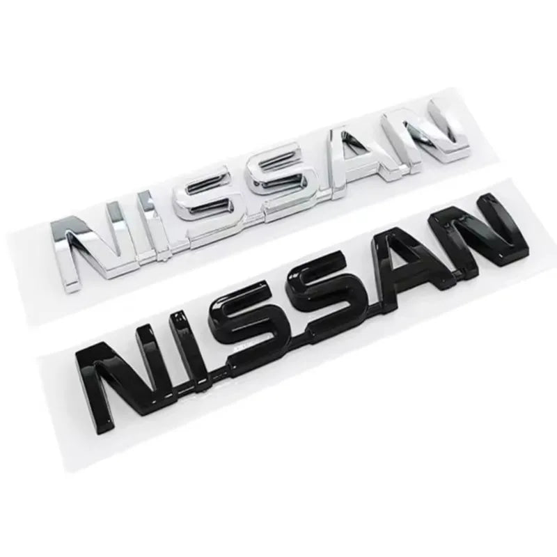 ABS Car Rear Trunk Letters Logo Badge Emblem Sticker For Nissan Qashqai Juke Pulsar Sentra Altima Patrol Micra Rogue Almera