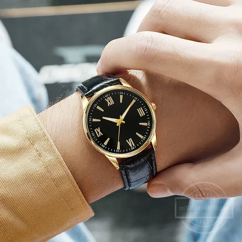 Luxury Minimalist Watch for Men Leather Ultra Thin Band Leather Man Business Wristwatches Casual Quartz Watches Reloj Hombre