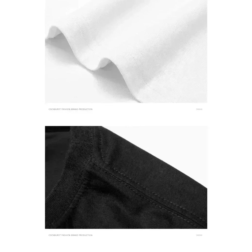 100% pure cotton men's luxurious brand letter print T-shirt, short-sleeved T-shirt, high-quality men's clothing, streetwear