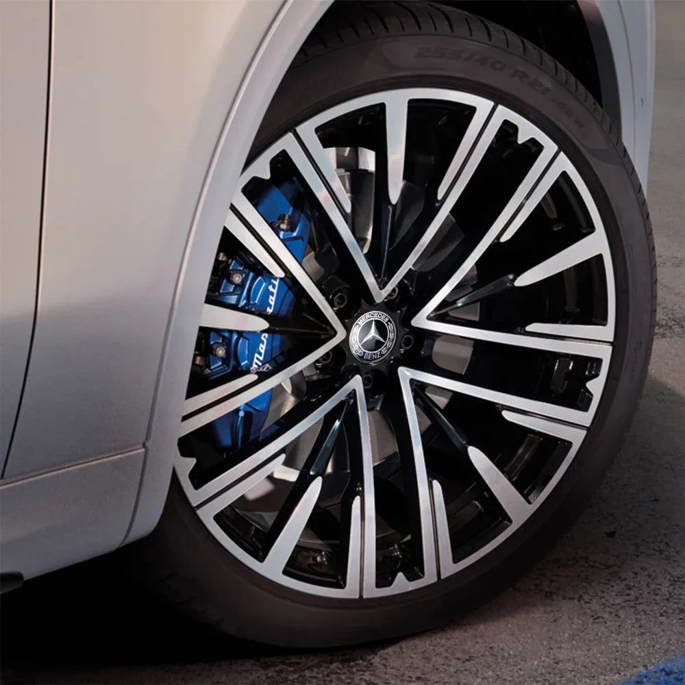 56/60/65mm Car Wheel Center Cover Hub Cap Resin Badge Emblem sticker Decal styling auto Accessories Mercedes Benz AMG  C260 C300