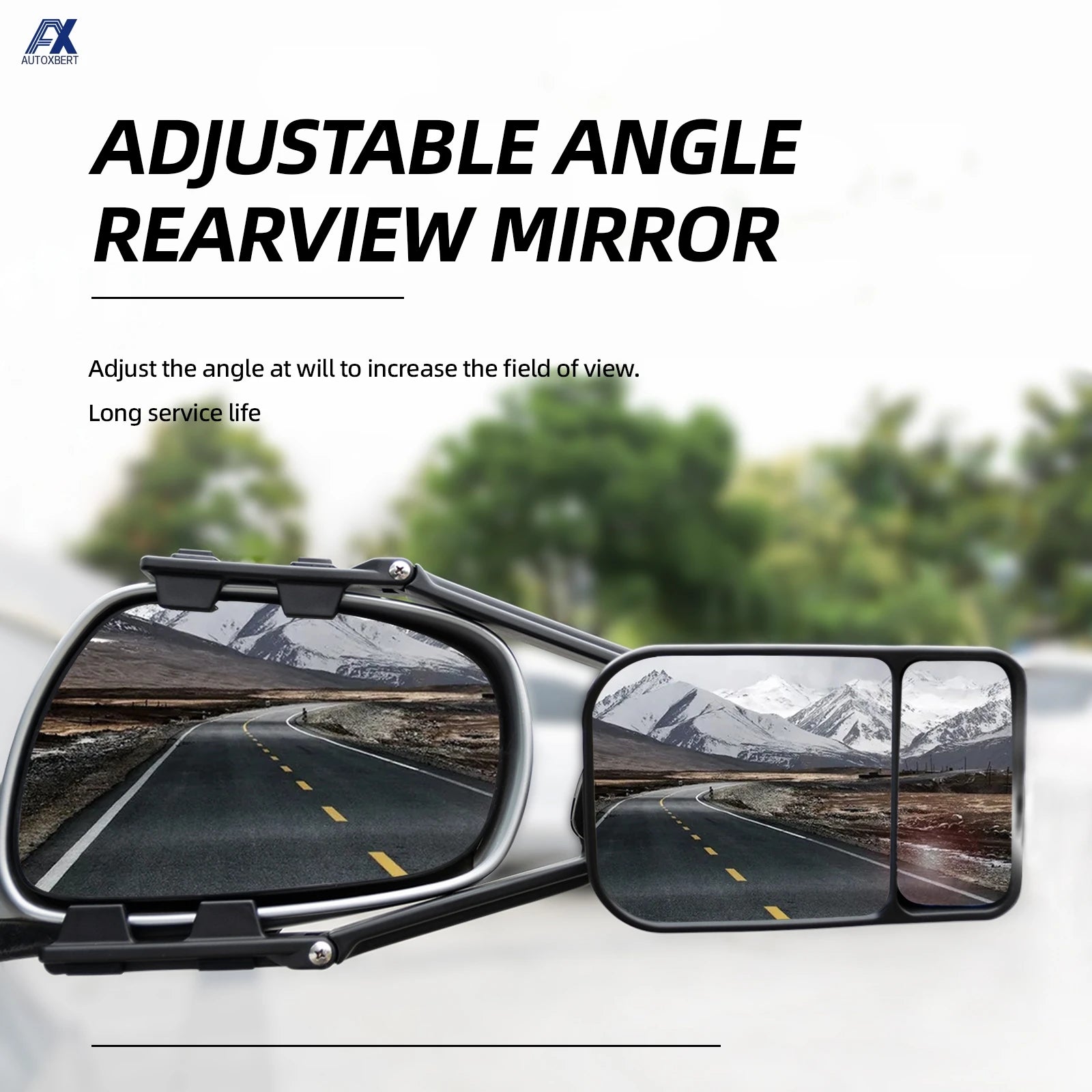 Adjustable Trailer Towing Mirror Trailer Wing Mirror Extension Towing Blind Spot Mirror Car Truck Blind Spot Side-View Mirror