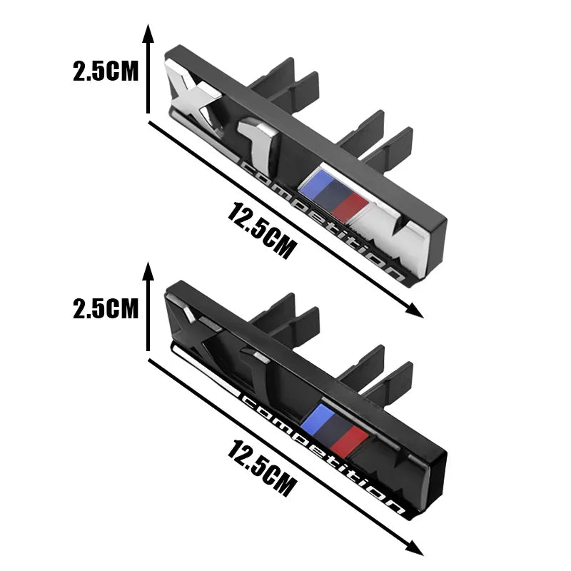 1Pcs  3D ABS Plastic M Series Decor Badge, Front Grille M Sport Logo Car Styling Trim Accessories for BMW M Competition Mo