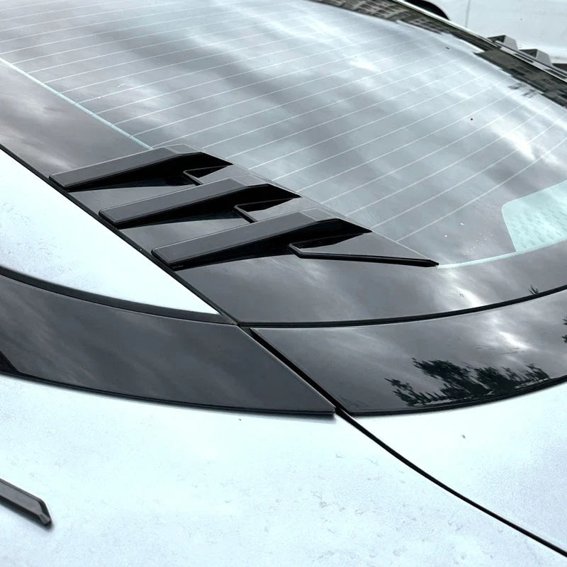 2Pcs Universal Bonnet Air Vents Engine Hood Car Exterior Parts Shutter Sticker Car Body Sticker Car Leaf Board Sticker