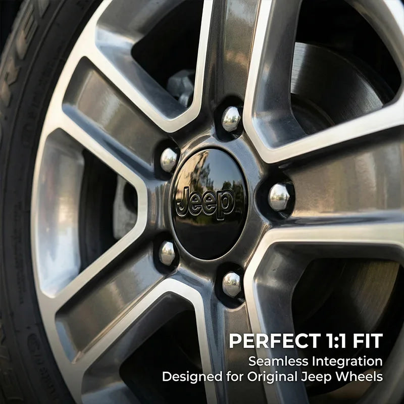 4Pcs 56mm Embossed Logo Rim Center Covers Wheel Center Hub Caps for Jeep Renegade Compass Wrangler JK Patriot Grand Cherokee SRT