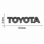 3D ABS Glossy Black Silver Letters Trunk Emblem Stickers Car Accessories Modified For Toyota camry chr corolla rav4 Car Sticker