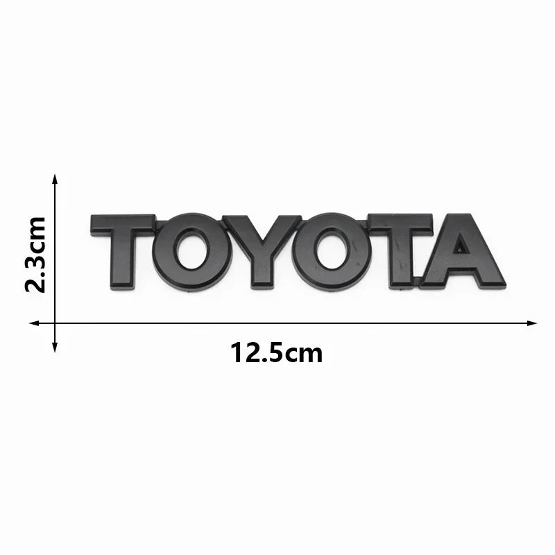 3D ABS Glossy Black Silver Letters Trunk Emblem Stickers Car Accessories Modified For Toyota camry chr corolla rav4 Car Sticker